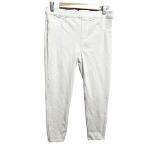 Spanx Skinny Jean Pants White Ankle Jegging Stretch Slimming Pants Large